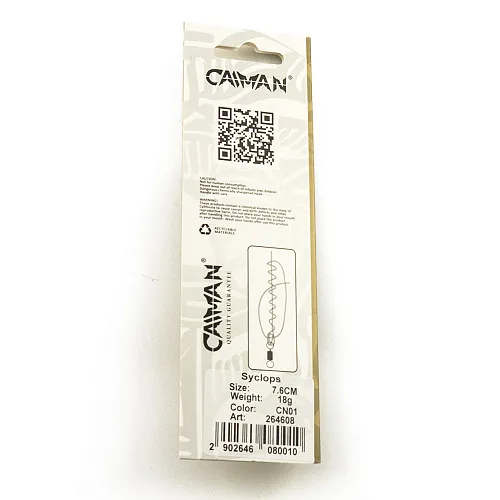 Блесна колеблющаяся Caiman Syclops 18гр 7,6см цвет CN01 (5шт в упак.)
