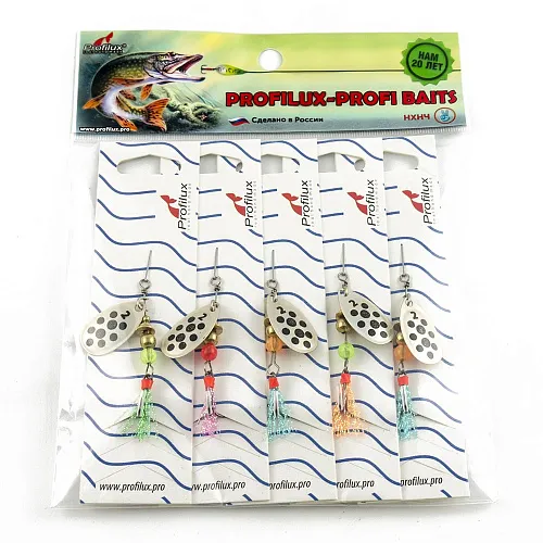 Блесна вращающаяся Profilux Френч 2 (4гр) цв. 01-м серебро матовое (5 шт в упак.)