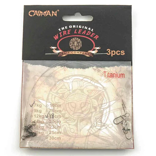 Поводок Caiman Titan (3 шт. в уп.) Ф0,25 6 кг 18 см 256524