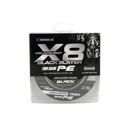 Шнур Caiman 8Х PE Black Slayer 150m 0,30мм