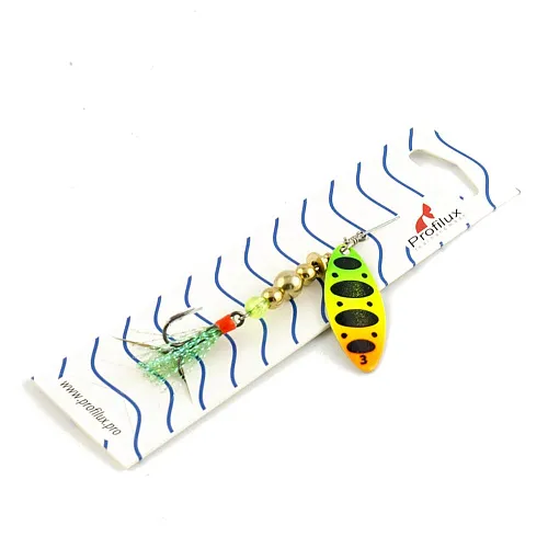 Блесна вращающаяся Profilux Лонг3 8гр цв. 211 регги горизонтальный (5 шт в упак.)