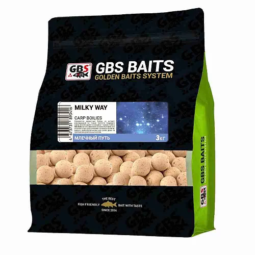 Бойлы тонущие GBS Baits 20мм 3кг Milky Way
