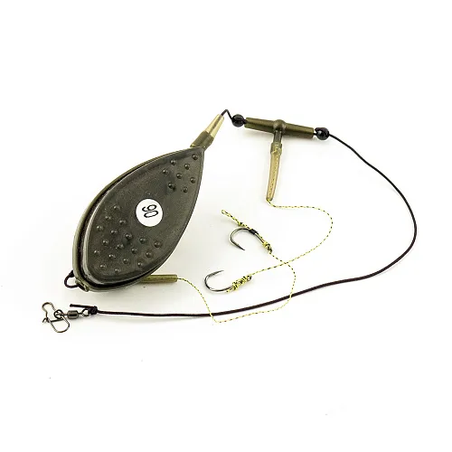 Монтаж Palomino PL6135-C с флэт кормушкой отвод вертолет 2 крючка 90g