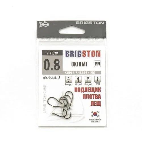 Крючок Brigston Okiami № 0,8 ( уп. 7 шт.)