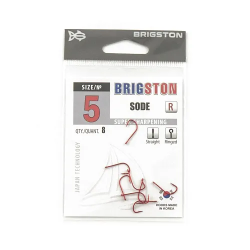 Крючок Brigston Sode Red №5 ( уп. 8 шт.)