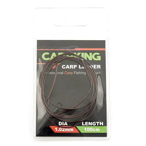Монтаж-leader Carpking c вертлюгом через кольцо brown Ф1,02мм 100см (фасовка 5 упак.) CK6209