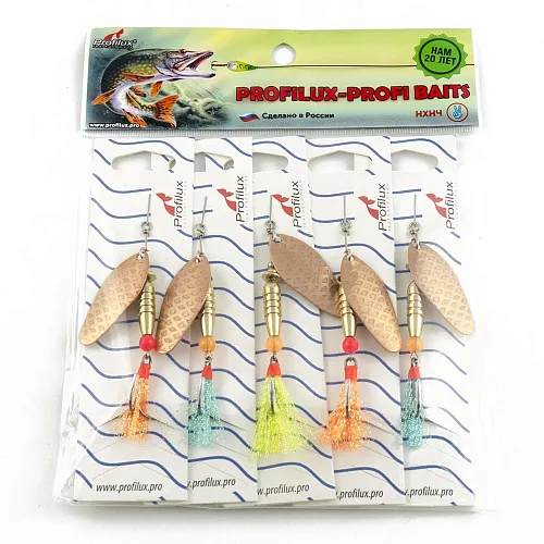 Блесна вращающаяся Profilux Мира 4 12гр цв. 06 медь чешуя (5 шт в упак.)