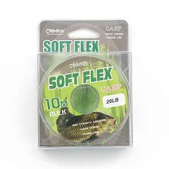 Поводочный материал без оплетки Caiman Soft Flex White+black 10m 20lbs 245855