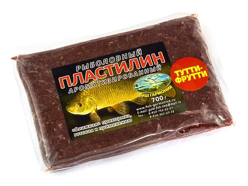 Пластилин рыболовный (14шт. в упак.) тутти-фрутти