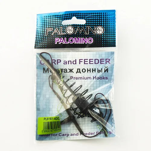 Монтаж "карп-стандарт" Palomino PL6161-B 40g 3 крючка (10шт в упак)
