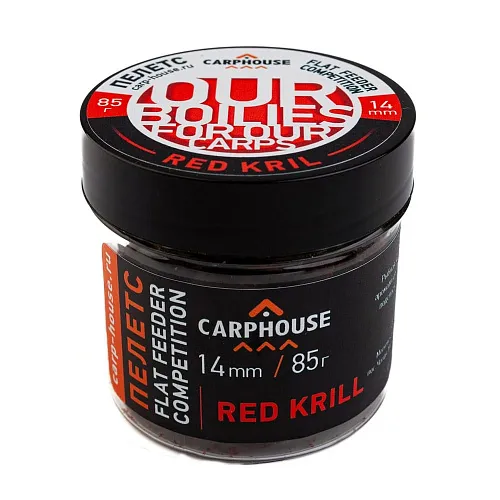 Пелетс насадочный Carp House Red Krill 14мм (банка)