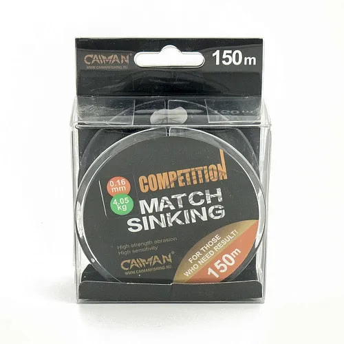Леска Caiman Competition match sinking 150м 0.16мм черная 