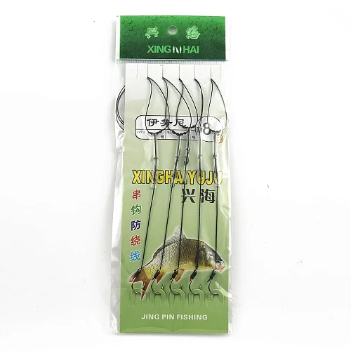 Набор карповых поводков Palomino 5 шт 10/52 № 8 (20шт. в упак.)