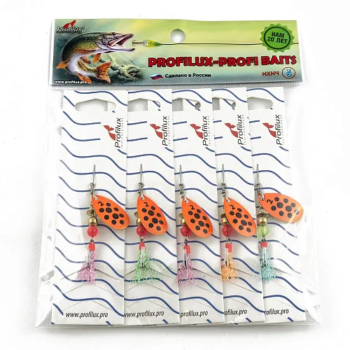 Блесна вращающаяся Profilux Френч 2 (4гр) цв. 214 оранжевый (5 шт в упак.)