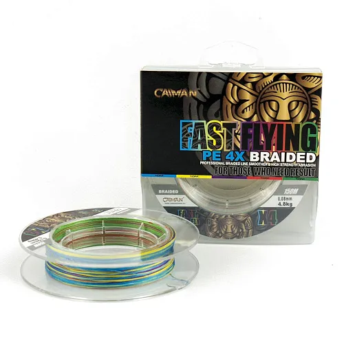 Шнур Caiman Fast flying 4PE 0,08 мм 150 м Multicolor 225501