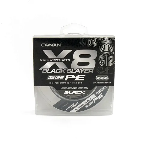 Шнур Caiman 8Х PE Black Slayer 150m 0,12мм