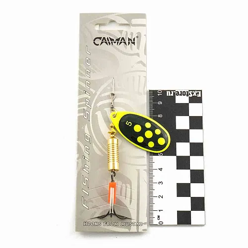 Блесна вращающаяся Caiman Round Classic 12гр #5 цвет CA06 (5шт в упак.)