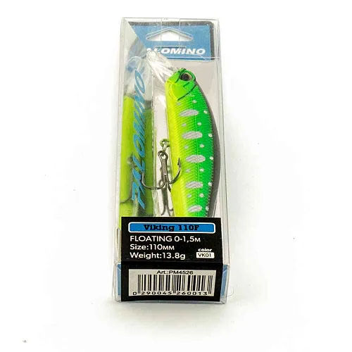 Воблер Palomino Viking 110F 13,8гр 0-1,5м цвет 1