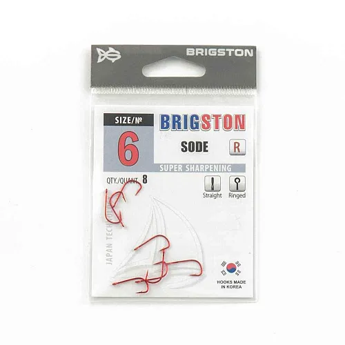 Крючок Brigston Sode Red №6 ( уп. 8 шт.)