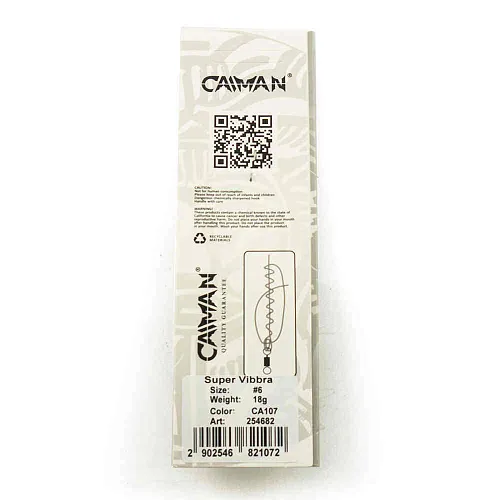 Блесна вращающаяся Caiman Super Vibbra 18гр #6 цвет CA107 (5шт в упак.)