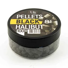 Пеллетс насадочный UltraBaits Black Halibut 8 мм банка 100 гр
