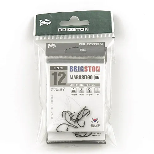 Крючок Brigston Maruseigo - 1 BH BN №12 ( уп. 7 шт.)