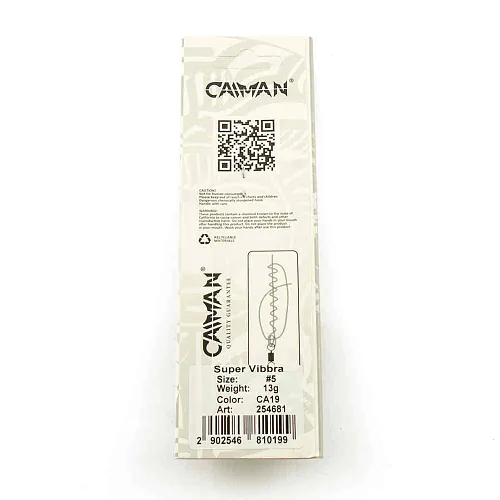 Блесна вращающаяся Caiman Super Vibbra 13гр #5 цвет CA19 (5шт в упак.)