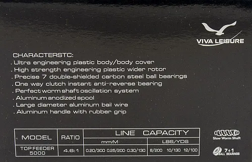 Катушка Viva Top Feeder 5000 (7+1ВВ)