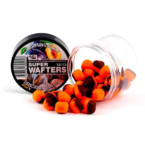 Бойлы нейтральной плавучести (Wafters) GBS Чарующая слива-вкуснейшие ракушки 10х13мм