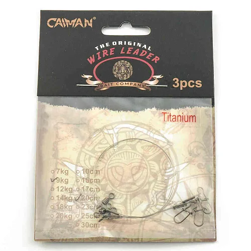 Поводок Caiman Titan (3 шт. в уп.) Ф0,30 9 кг 20 см 256526