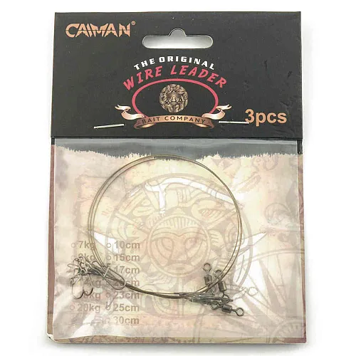 Поводок Caiman 1x7 14 кг 25см (3 шт. в уп.) 256518