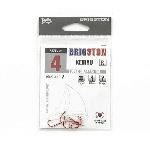 Крючок Brigston Keiryu Red № 4 ( уп. 7 шт.)