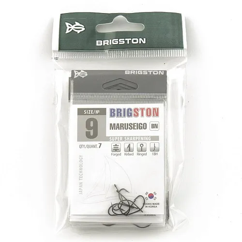 Крючок Brigston Maruseigo - 1 BH BN № 9 ( уп. 7 шт.)