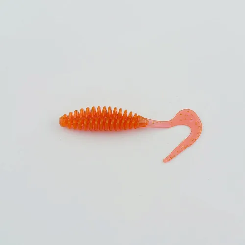 Виброхвост FISHER BAITS Ribbed Twist 65мм цвет 01 (уп. 10шт)