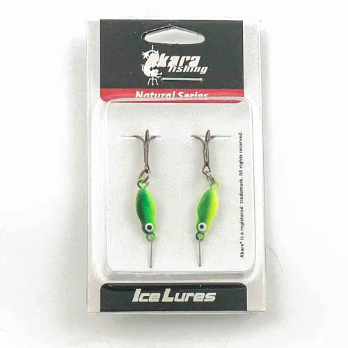 Блесна зимняя Akara Ice Lures рыбка с тройником 1гр цвет 021 (2 шт в упак)