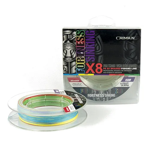 Шнур Caiman Fortness sinking 8PE 0,23 мм 150 м Multicolor 225532