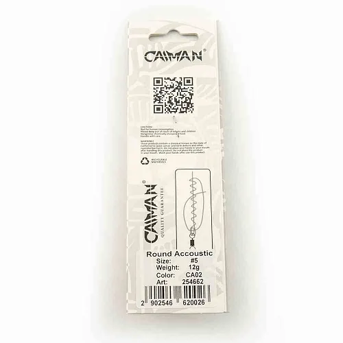 Блесна вращающаяся Caiman Round Accoustic 12гр #5 цвет CA02 (5шт в упак.)