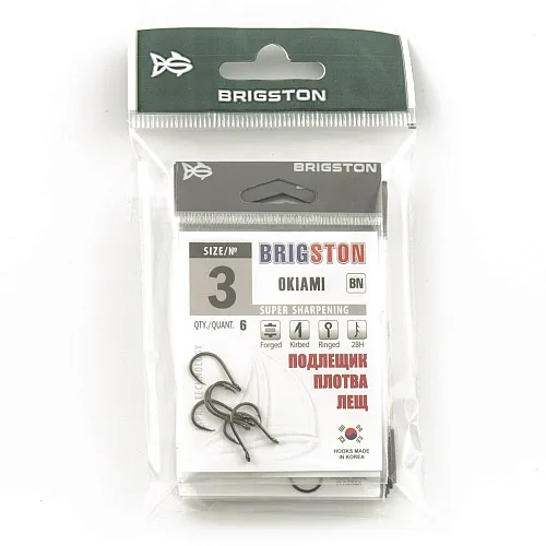 Крючок Brigston Okiami № 3 ( уп. 6 шт.)