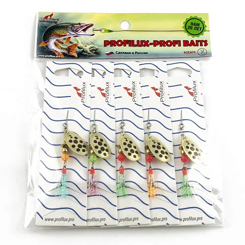 Блесна вращающаяся Profilux Френч 2 (4гр) цв. 02-м латунь матовая (5 шт в упак.)