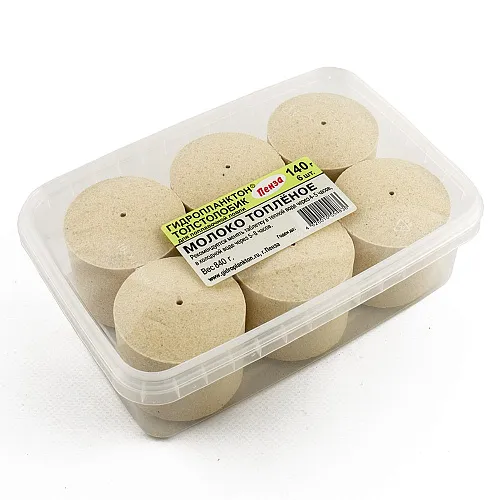 Гидропланктон Толстолобик 140г в контейнере 6 табл (Молоко топленое)