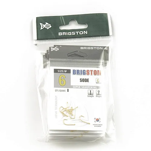 Крючок Brigston Sode Gold №6 ( уп. 8 шт.)