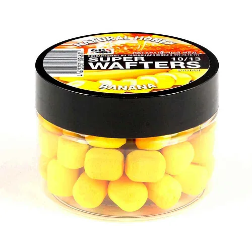 Бойлы нейтральной плавучести (Wafters) GBS Мед-банан 10х13мм