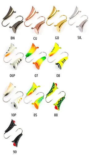 Мормышка вольфрамовая Spider Банан Fox с ушком 2,5 мм 0,25гр BN