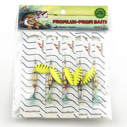 Блесна вращающаяся Profilux Мира 2 7гр цв. 213 желтый (5 шт в упак.)