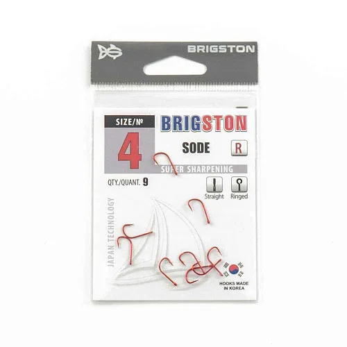 Крючок Brigston Sode Red №4 ( уп. 9 шт.)