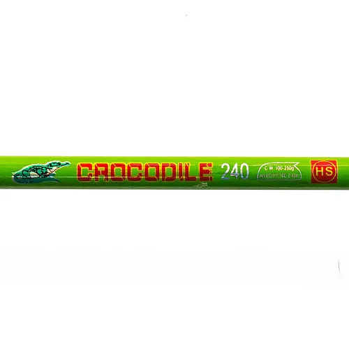 Удилище "Крокодил" зеленый на резьбе 100-250g 2,4 m