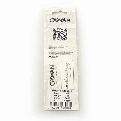 Блесна вращающаяся Caiman Round Classic 12гр #5 цвет CA26 (5шт в упак.)