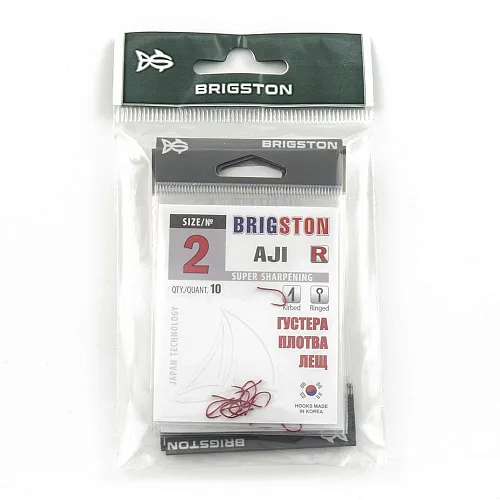 Крючок Brigston AJi Red № 2 ( уп. 10 шт.)