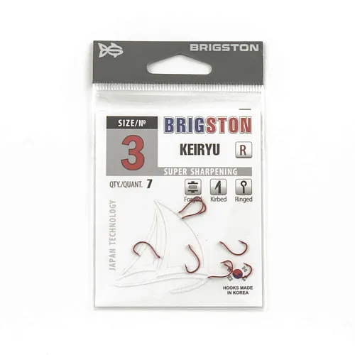 Крючок Brigston Keiryu Red № 3 ( уп. 7 шт.)
