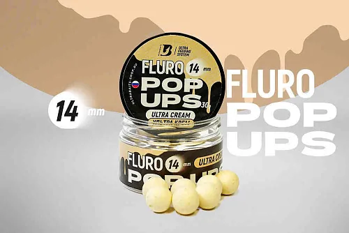 Бойлы плавающие UltraBaits "Fluro Pop-up" Ультра крем 14 мм 30гр